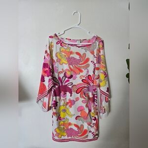 Trina Turk Womens Size Small Swimsuit Cover Up Tunic Dress